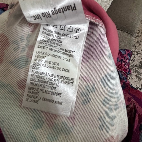 FARM Rio Floral Birds Blush Jumpsuit with Puff Sleeves Size: XL - Picture 12 of 16